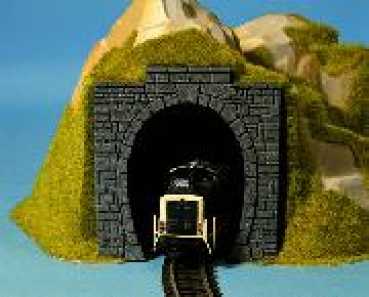 Noch 60010 Tunnel-Portal, 1-gleisig, 2 Stück, je 11x11 cm  H0