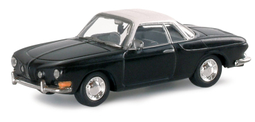 Herpa 023382  VW Karmann Ghia II, schwarz, weißes Dach
