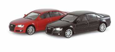 Herpa 033367 Audi A8 Limousine, dunkelblau-metallic