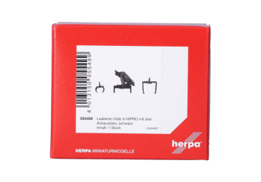 Preview: Herpa 055499  Ladekran Hiab X-Hypro mit drei Anbauteilen, schwarz