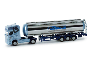 Herpa 065849  Scania R TL Chromtank-Sattelzug "Fischinger"