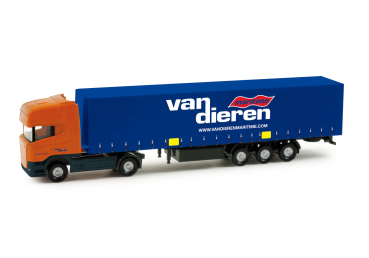 Herpa 065924  Scania R 04 TL Gardinenplanen-Sattelzug "Van Dieren Maritime" (NL)