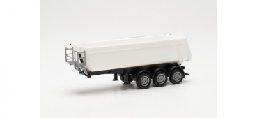 Herpa 077026  Schmitz Cargobull Kippauflieger mit Stahlmulde, weiß