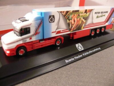 Herpa 121347 Scania Hauber Kühlkoffer-Sattelzug "Peter Gelhard", PC