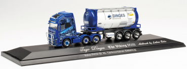 Herpa 122184  Volvo FH Gl. XL 6 x 2 Tankcontainer-Sattelzug „Ingo Dinges“