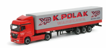 Herpa 152112  Mercedes Benz Axor Planen-Sattelzug "Polak" (PL)