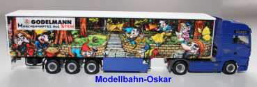 Herpa 157681 MAN TGA XXL Gardinenplanen-SZ "Wagner / Godelmann Märchentruck II"