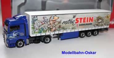 Herpa 157735 MAN TGA XLX Gardinenplanen-SZ "Wagner / Godelmann - mein Stein"