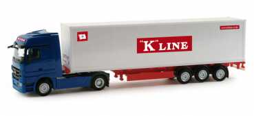 Herpa 157957 MB Actros LH 08 Container-Sattelzug "Bobe / K-Line"
