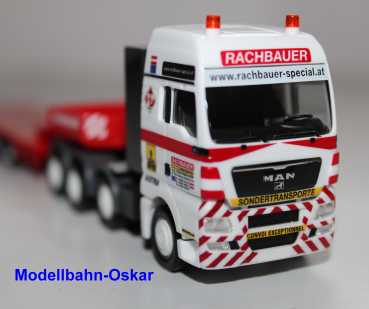 Preview: Herpa 158145  MAN TGX XXL Tieflade-SZ "Rachbauer Special"