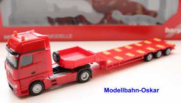 Herpa 159296 MB Actros Gigaspace Semitieflade-Sattelzug