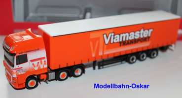 Herpa 159319 DAF XF 105 SSC Gardinenplanen-Sattelzug "Viamaster" (GB)