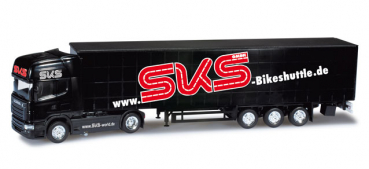 Herpa 159722  Scania R TL Gardinenplanen-SZ "SKS Bikeshuttle"