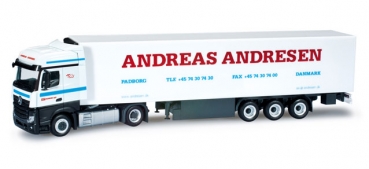 Herpa 159937  MB Actros Bigspace Kühlkoffer-Sattelzug "Andreas Andresen" (DK)