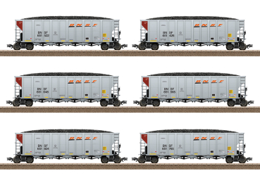 Trix 24911  Display Kohletransportwagen/Hopper, Burlington Northern Santa Fe, 6-tlg., Ep.VI
