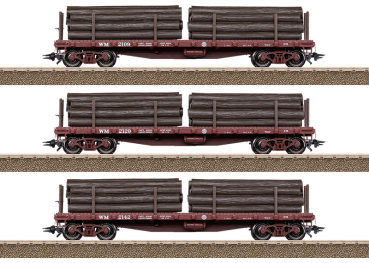 Trix 24922  US-Flachwagen-Set, Western Maryland, 3-tlg.