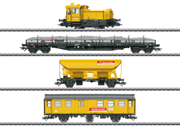 Märklin 26621  Zugpackung "Bahnbau Gruppe" mit Köf III, DB Bahnbau Gruppe, 4-tlg., Ep.VI