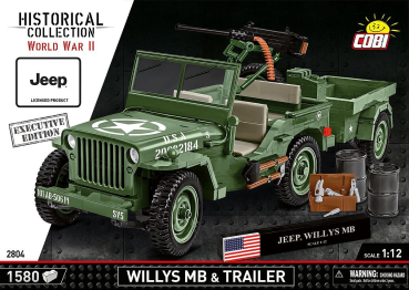 Cobi 2804  Willys MB & Trailer - Executive Edition, 1:12