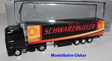 Herpa 282321 DAF XF 95 Eurokoffer-Sattelzug "Schwarzmüller"