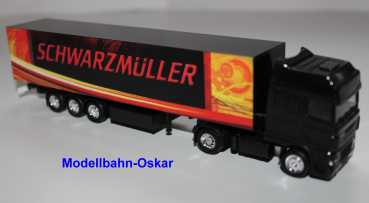 Preview: Herpa 282321 DAF XF 95 Eurokoffer-Sattelzug "Schwarzmüller"