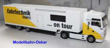 Preview: Herpa 301398 MAN TGX XXL Jumbokoffer-SZ "ÖAMTC-Fahrtechnik"