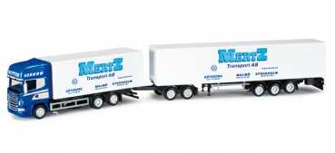 Herpa 302173 Scania R TL Koffer-EuroCombi "Mertz Schweden"
