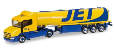 Herpa 305624  Scania Hauber Benzintank-Sattelzug "Jet"