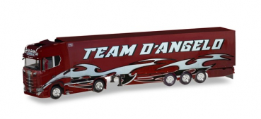 Herpa 309929  Scania CS 20 Hochdach Kühlkoffer-SZ "Team D&#8217;Angelo" (I)