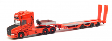 Herpa 313070  Scania Hauber TL Tieflade-Sattelzug „Spezialtransporte Sturm“