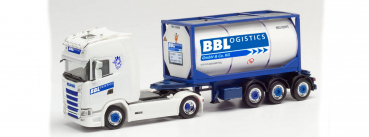 Herpa 313162  Scania CS 20 HD Tankcontainer-Sattelzug „BBLogistics“