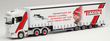 Herpa 313988  Scania CS 20 HD 6x4 Meusburger-Sattelzug "Toten Transport / Maren Lundby"