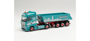 Herpa 314046  Mercedes-Benz Actros BigSpace 2.5 Schmitz Kipp-Sattelzug "Sauerbaum"