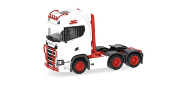 Herpa 314053-006  Scania CS 20 HD Zugmaschine 3achs (6x4), weiß/rot