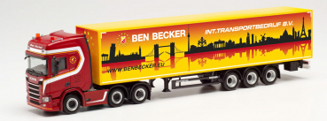 Herpa 314091  Scania CR 20 HD 6x2 Gardinenplanen-Sattelzug "Ben Becker"