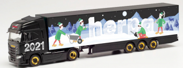 Herpa 314176  Weihnachtsmodell 2021 Iveco S-Way Koffer-Sattelzug