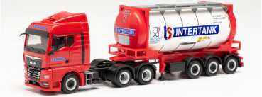 Herpa 314541  MAN TGX GM Swapcontainer-Sattelzug „Intertank“ (DK)