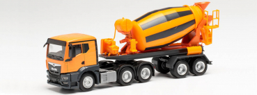 Herpa 314640  MAN TGS TN Betonmischer-Sattelzug, kommunalorange