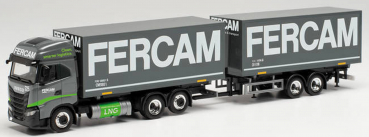 Herpa 314756  Iveco S-Way LNG Wechselkoffer-Hängerzug „Fercam“