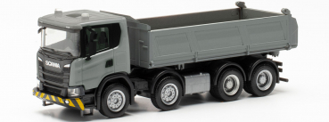 Herpa 315647  Scania CG 17 4-achs Baukipper, grau/gelb