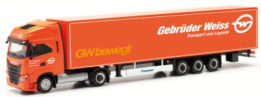 Herpa 317344  Iveco S-Way LNG Koffer-Sattelzug 15m "Gebrüder Weiss"