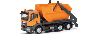 Herpa 317870  MAN TGS Absetzkipper AK16, kommunalorange