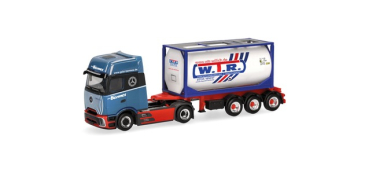 Herpa 320443  Mercedes-Benz Actros L ProCabin Gigaspace 20ft Tankcontainer-Sattelzug "Bermes"