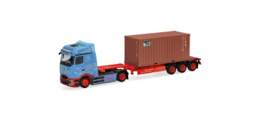 Herpa 320658  Mercedes-Benz eActros ProCabin BigSpace 20 ft. Container-Sattelzug "Frankenbach"