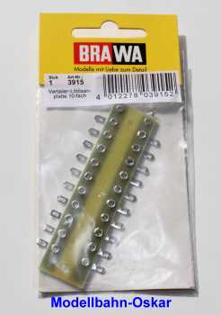 Brawa 3915 Verteiler-Lötösenplatte 10-fach