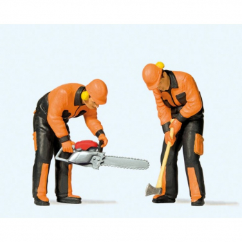 Preiser 44914  Moderne Waldarbeiter (3), 2 Figuren