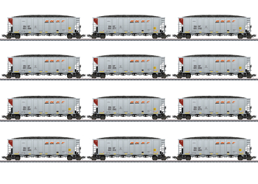 Märklin 45666  Display Kohletransportwagen/Hopper, Burlington Northern Santa Fe, 12-tlg., Ep.VI