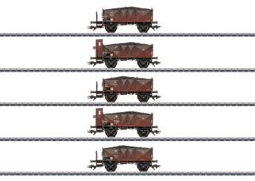 Märklin 46047  Kohlewagen-Set, rotbraun, DB, 5-tlg.