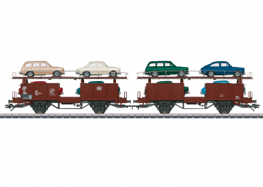 Märklin 46139  Autotransportwagen-Paar Laaes beladen mit 8 Stück VW Typ 3, DB, Ep.IV
