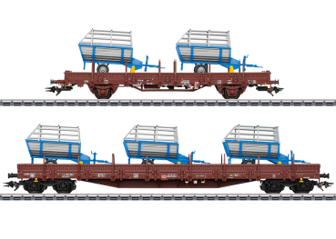 Märklin 46407  Güterwagen-Set 2 "Landwirtschaftliche Geräte", DB-AG, 2-tlg., Ep.VI