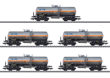 Märklin 46465  Chlorgaskesselwagen-Set, VTG, 5-tlg.